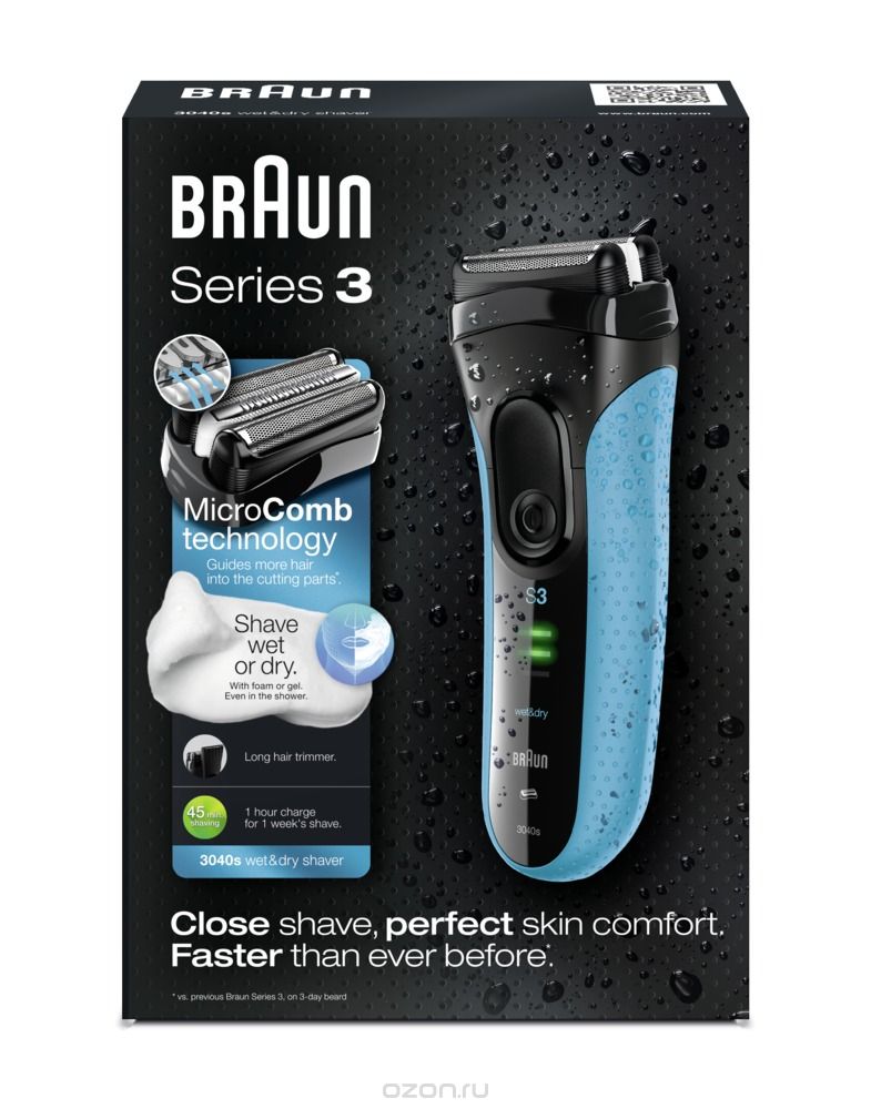  Braun Series 3 3040s, Black Blue