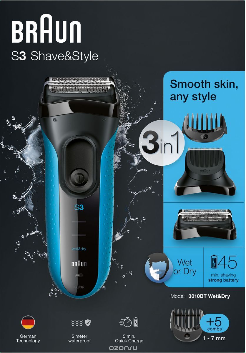  Braun Series 3 Shave&Style 3010BT