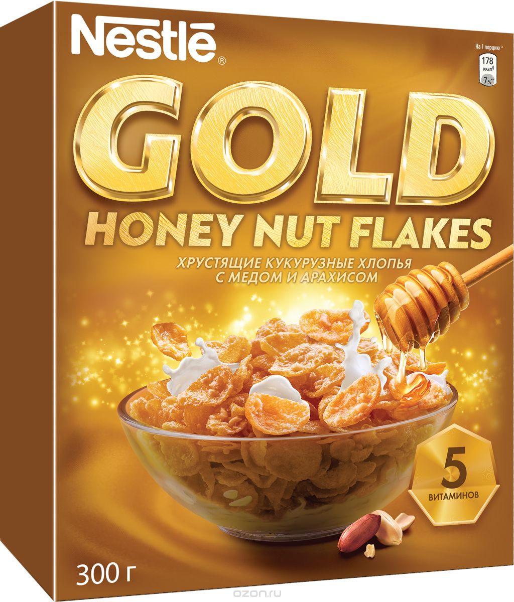 Nestle Gold Honey Nut Flakes  , 300 